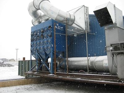 Metalworking Dust Collector Contains Smoke for Metal Recycler